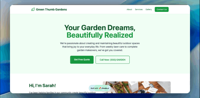 Gardener Website Demo